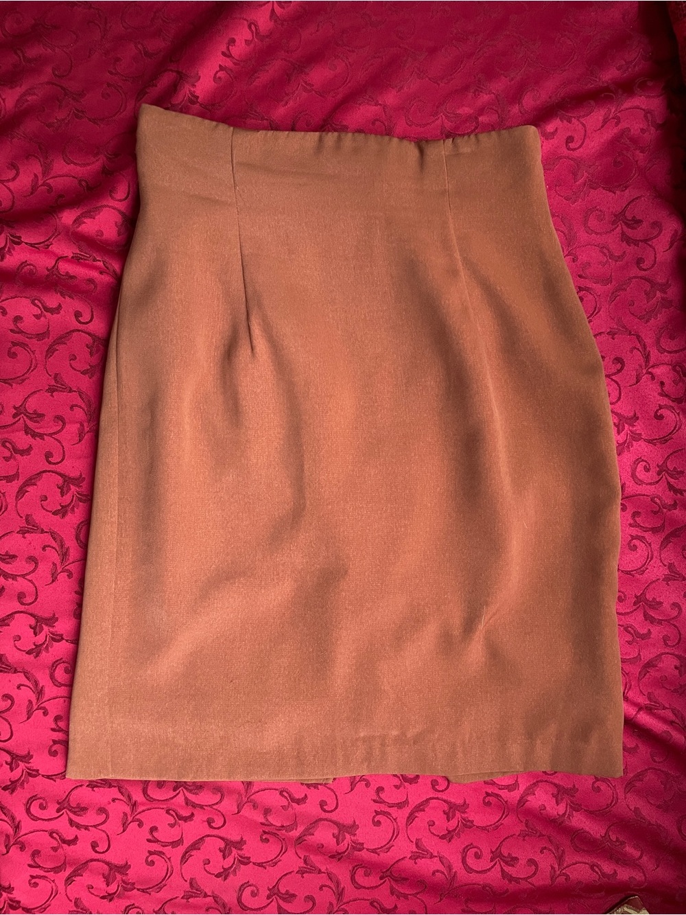 High Art Light Coffee Brown High-Waisted Skirt, small